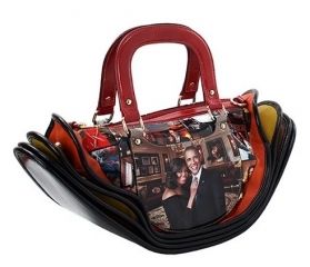 Faux Leather Magazine Handbag