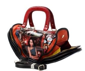 Faux Leather Magazine Handbag